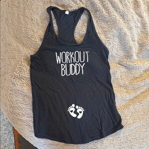 Workout Buddy Black Muscle Tee